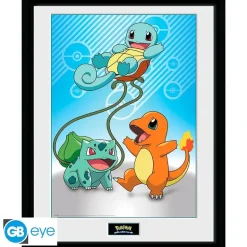 Póster Enmarcado Pokémon Kanto Starters 30x40 cm