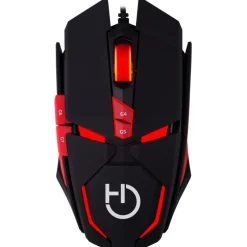 Ratón Gaming Hiditec Micrurus 8100 DPI Láser Negro y Rojo