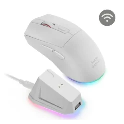 Ratón Mars Gaming MM-T3 Blanco Inalámbrico Tri-Mode 14400 DPI