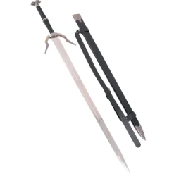 Réplica 1:1 The Witcher III espada de plata superior escuela del Lobo en acero