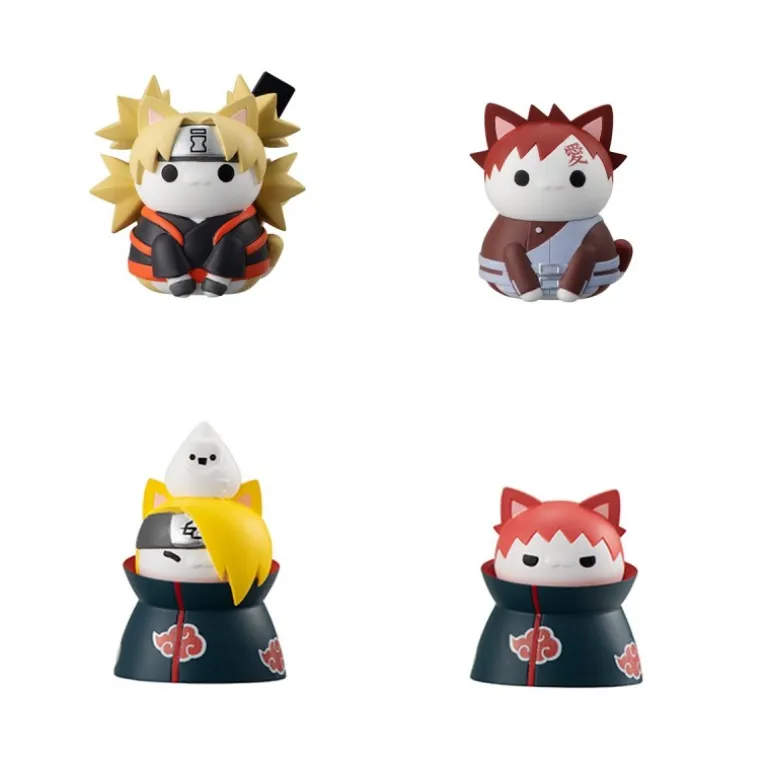Set 8 Figuras Megahouse Naruto Shippuden Nyaruto! Battle vs Akatsuki