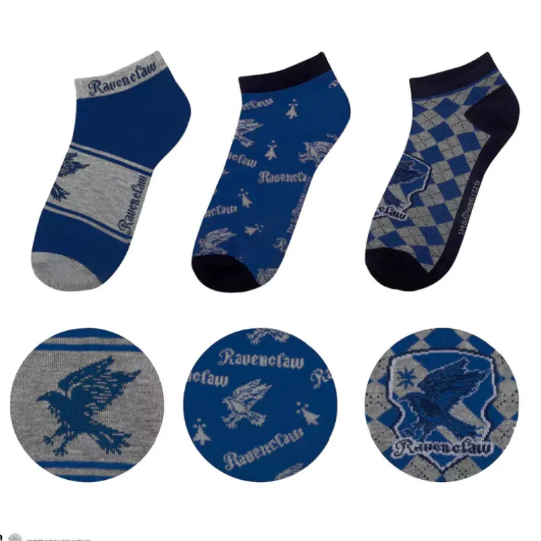 Set 3 pares de calcetines Ravenclaw Harry Potter
