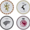 Set 4 Platos porcelana - Juego de Tronos - Liciencia oficial