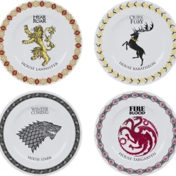 Set 4 Platos porcelana - Juego de Tronos - Liciencia oficial