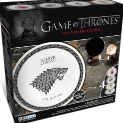 Set 4 Platos porcelana - Juego de Tronos - Liciencia oficial