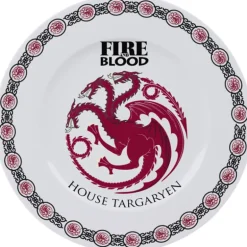 Set 4 Platos porcelana - Juego de Tronos - Liciencia oficial