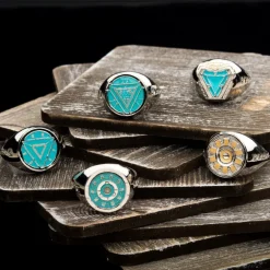 Set Anillos Ajustables Iron Man Arc Reactors