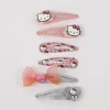 Set de 6 Clips de Pelo Hello Kitty - Rosa