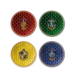 Set de 4 Platos de Postre Casas de Hogwarts