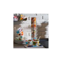 Set de 7 Tazas con Estante de Metal Blancanieves