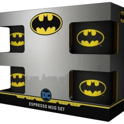 Set de 4 Tazas Espresso Batman Icónico de DC Comics