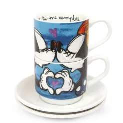 Set de 2 Tazas y 2 Platos Expresso Mickey & Minnie
