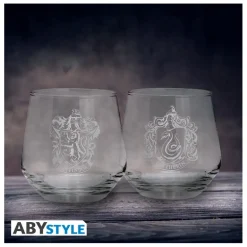 Set de 2 Vasos Harry Potter Gryffindor y Slytherin 300ml
