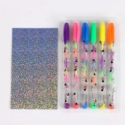 Set de Bolígrafos de Gel Minnie Mouse Multicolor con Estuche Brillante
