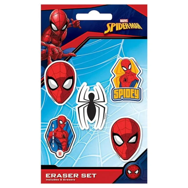Set De Gomas De Borrar Spiderman