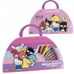 Set de Papelería Coloreable 50 Piezas Hello Kitty Rosa