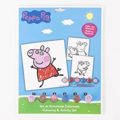 Set de Papelería Coloreable Peppa Pig 100% Papel Azul
