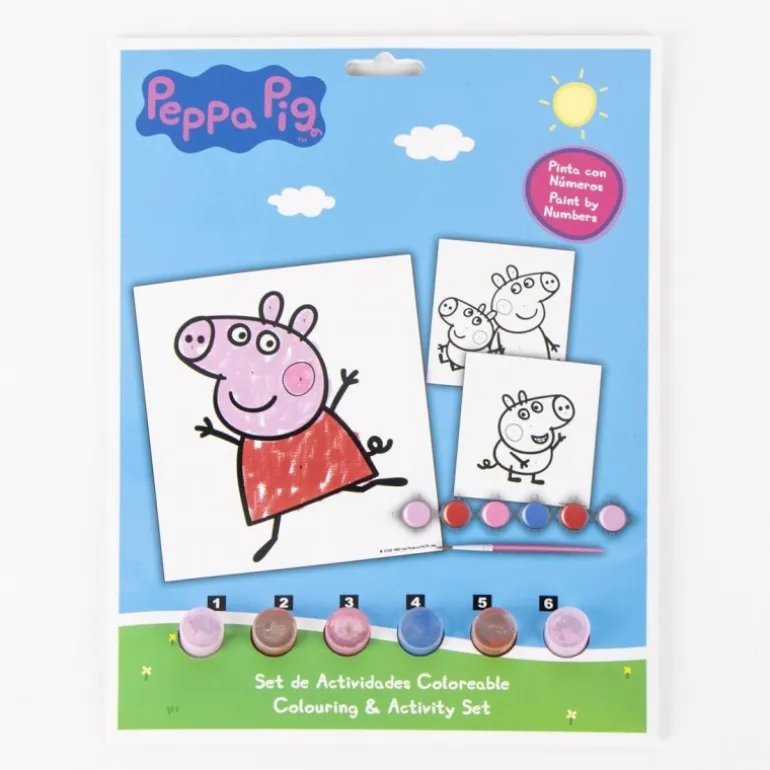 Set de Papelería Coloreable Peppa Pig 100% Papel Azul
