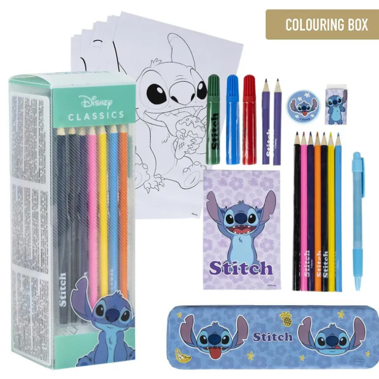 Set de Papelería Coloreable Stitch