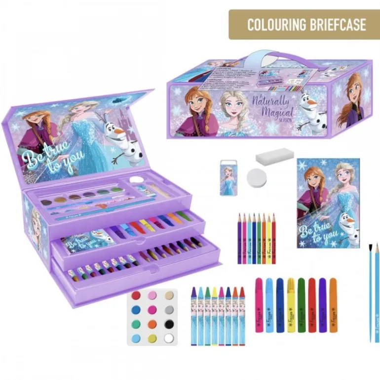 Set de Papelería Coloreable Maletín Frozen