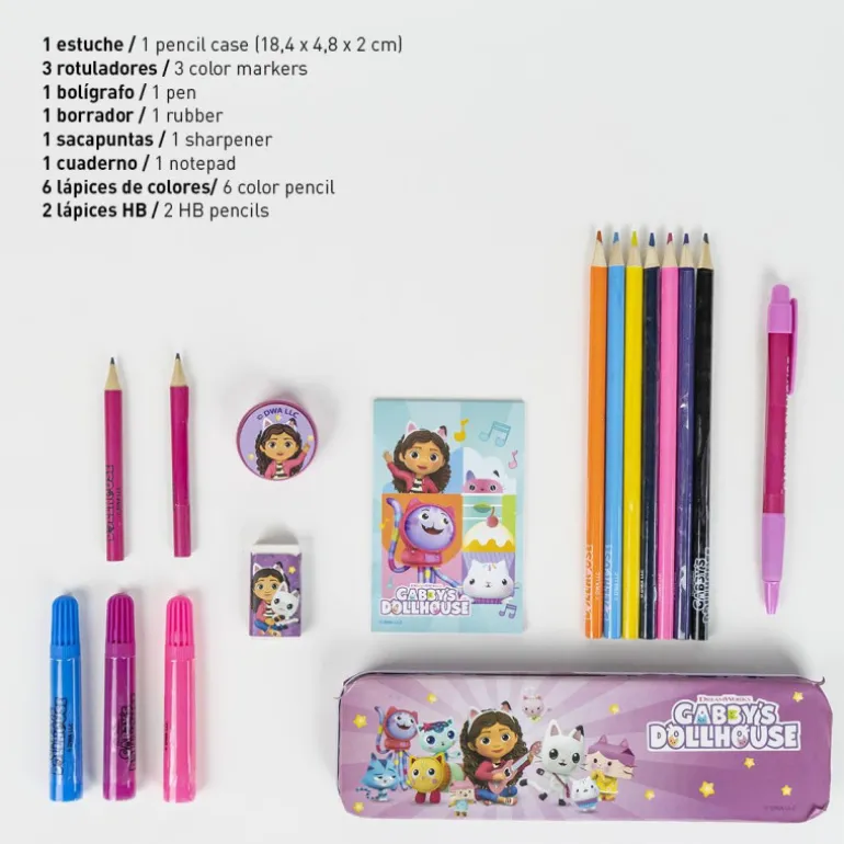 Set de Papelería Coloreable Gabby's Dollhouse