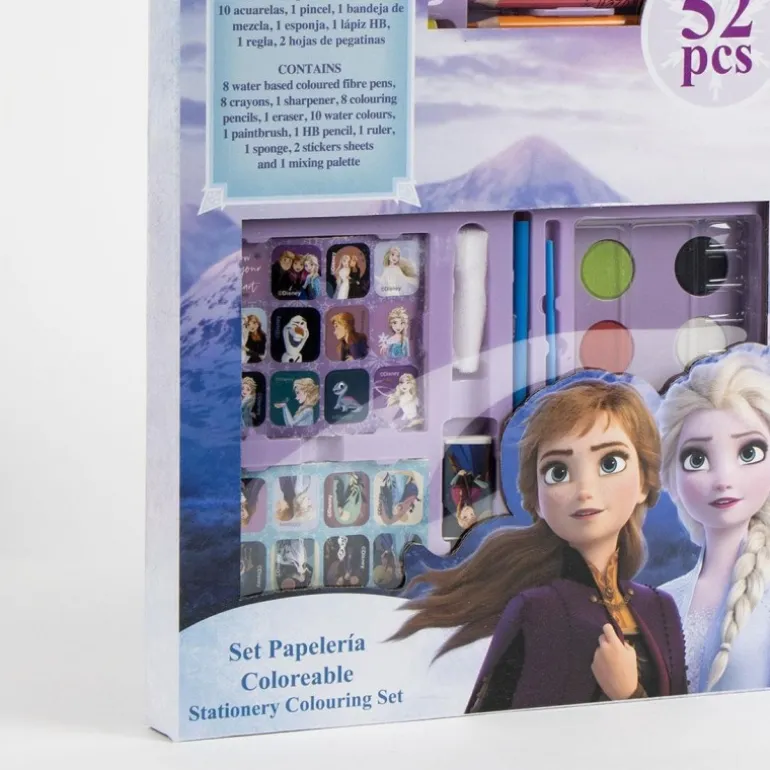 Set de Papelería Coloreable Frozen - 52 Piezas