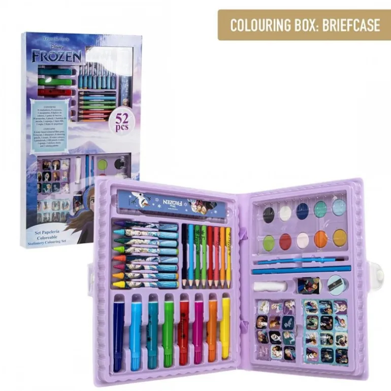 Set de Papelería Coloreable Frozen - 52 Piezas