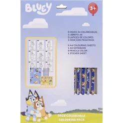 SET DE PAPELERÍA COLOREABLE BLUEY