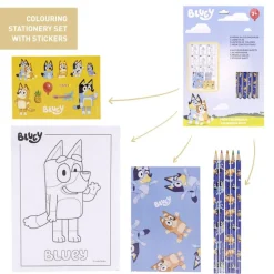 SET DE PAPELERÍA COLOREABLE BLUEY