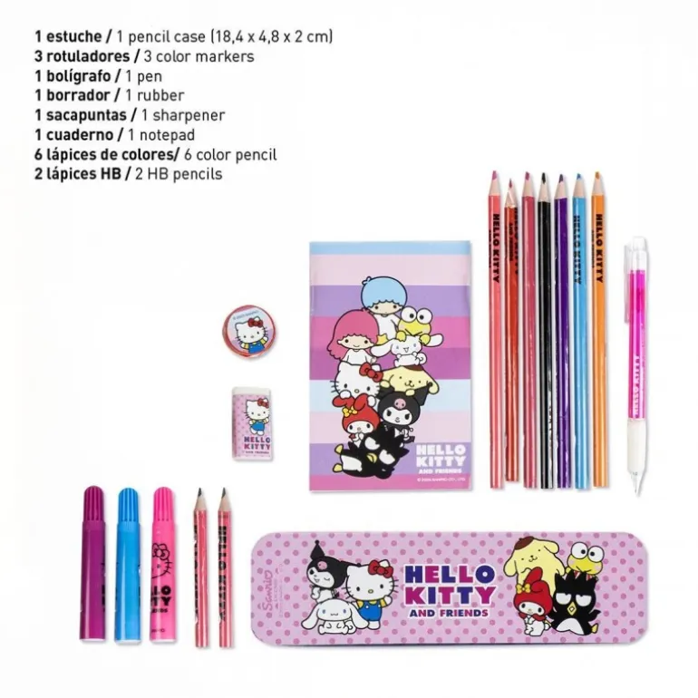 Set de Papelería Coloreable Hello Kitty para Niños