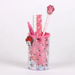 Set de papelería con portalápices de Minnie Mouse multicolor