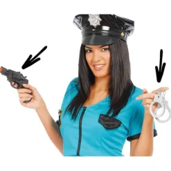 Set de pistola revolver con esposas
