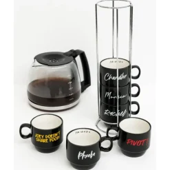 Set de Tazas Apilables Friends Frases
