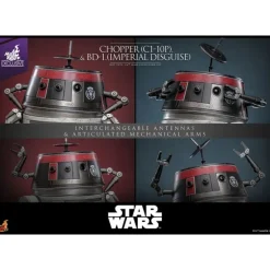 Set Figuras Star Wars Chopper y BD-1 (Disfraz Imperial) 18 cm y 8 cm