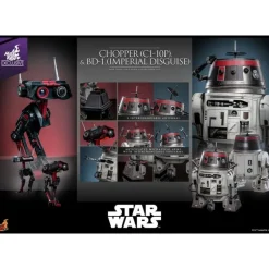Set Figuras Star Wars Chopper y BD-1 (Disfraz Imperial) 18 cm y 8 cm
