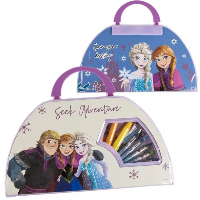 Set Papelería Coloreable 50 Piezas Frozen Multicomposición Lilac
