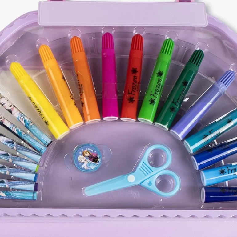 Set Papelería Coloreable 50 Piezas Frozen Multicomposición Lilac