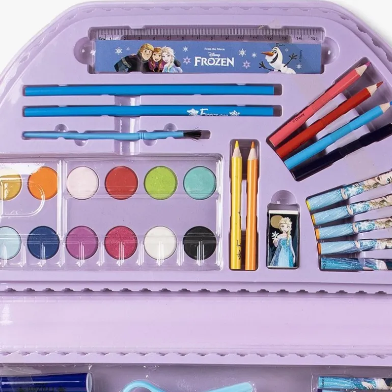 Set Papelería Coloreable 50 Piezas Frozen Multicomposición Lilac