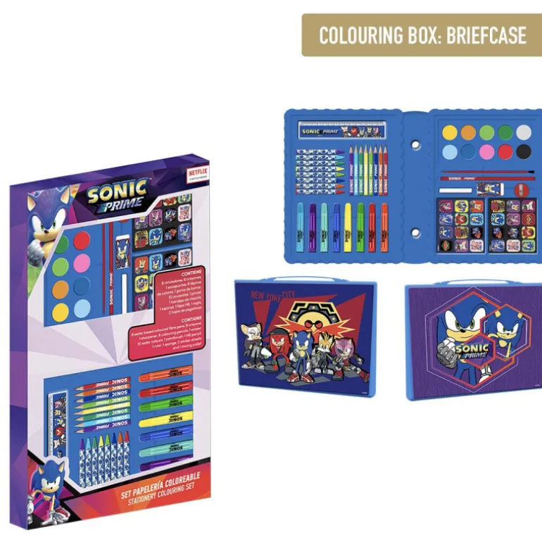 Set Papelería Coloreable Sonic
