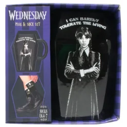 Set Taza y Calcetines Ataúd de Miércoles Addams