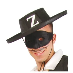 Sombrero de El Zorro de fieltro negro