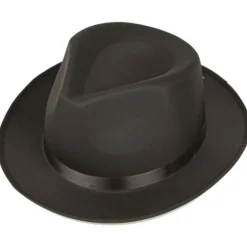 Sombrero Negro de Gánster Ajustable
