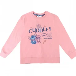 Sudadera Infantil Stitch Rosa 60% Algodón