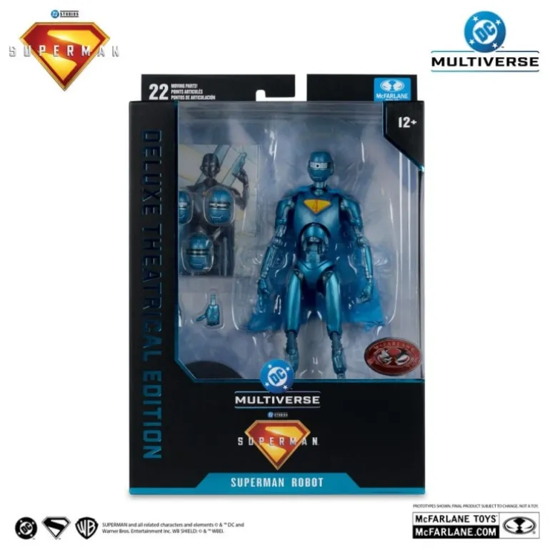 Superman (2025) Figura Deluxe Robot Red Platinum Edition 18 cm