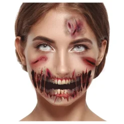 Tatuaje de Abrasiones Facial de 30x14 cm