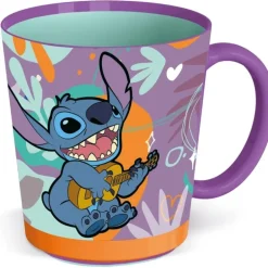 Taza Antivuelco Aloha Stitch 410 ml, Licencia Oficial Disney
