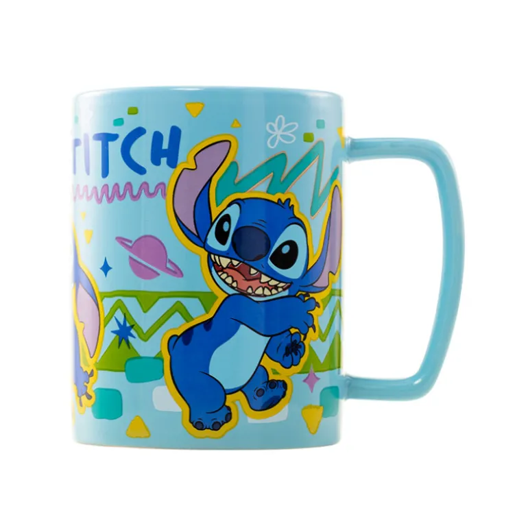 Taza con funda de pelito Stitch 440ml