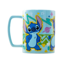 Taza con funda de pelito Stitch 440ml