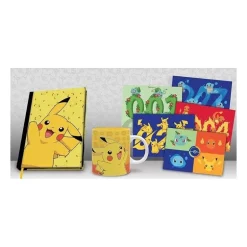 Taza, Cuaderno y Postales de Pikachu Pokémon