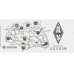 Taza Skyrim de 320 ml con Diseño de Mapa Detallado y Logo